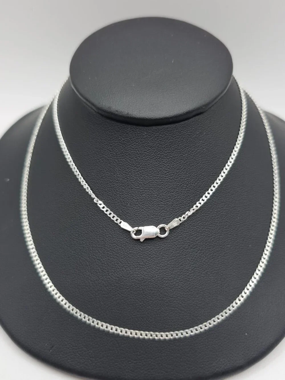 Sterling Silver 925 High Polished Super Flat Curb Link Chain 24 inches 1.8mm